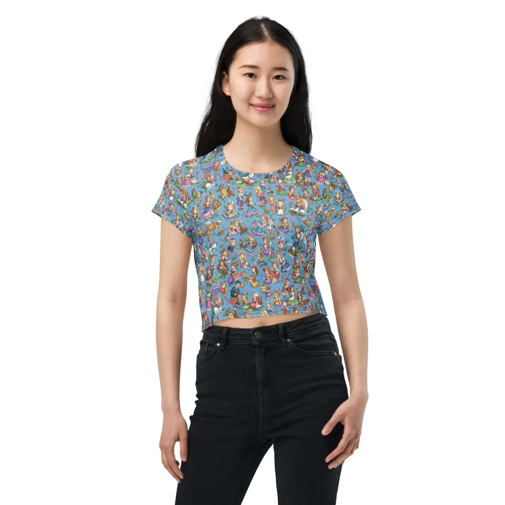 Enchanted Almanac on Crop Tee — Front