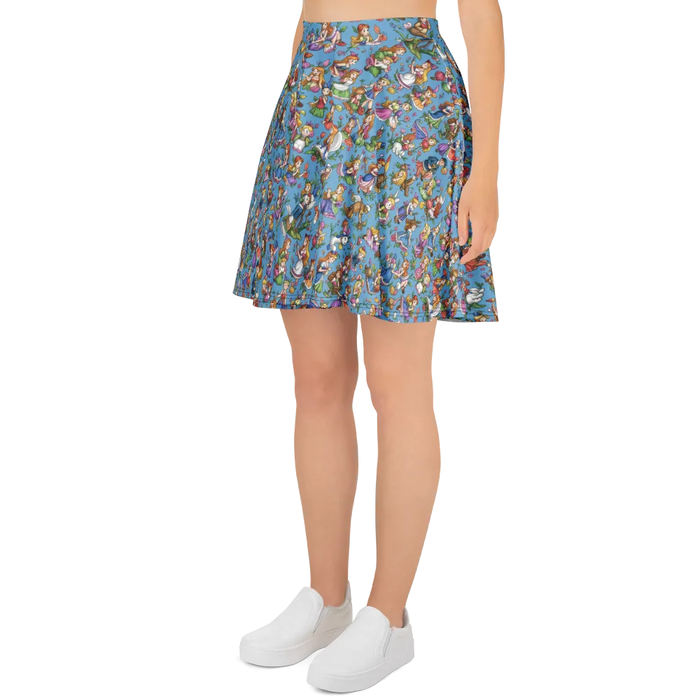 Enchanted Almanac on Skater Skirt — Left
