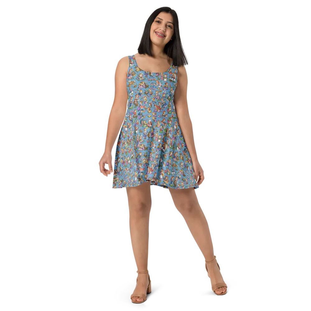 Enchanted Almanac on Skater Dress — Front