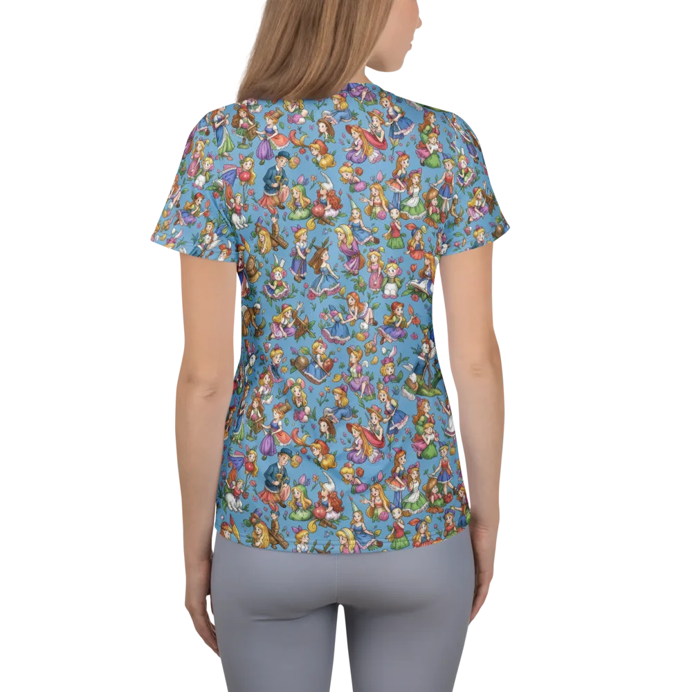 Enchanted Almanac on Women's Athletic T-Shirt — Back