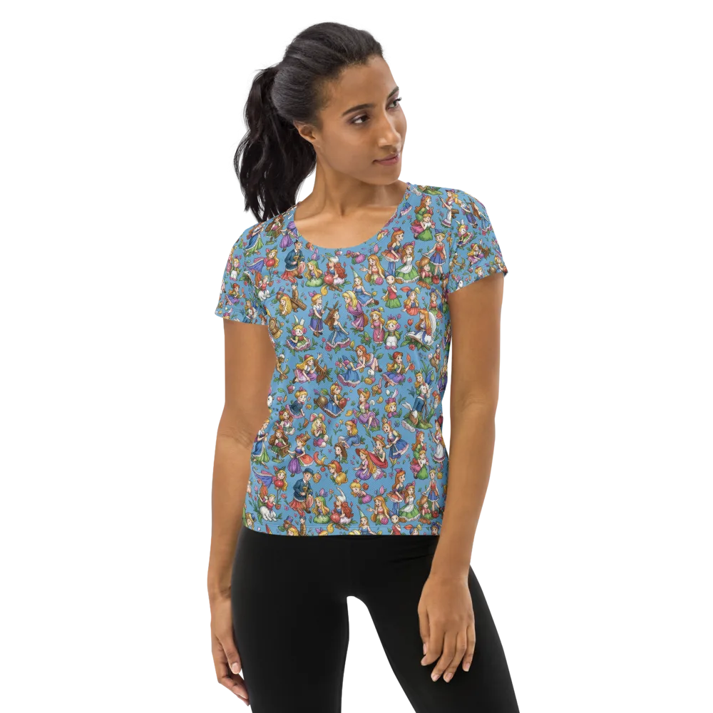Enchanted Almanac on Women's Athletic T-Shirt — Front