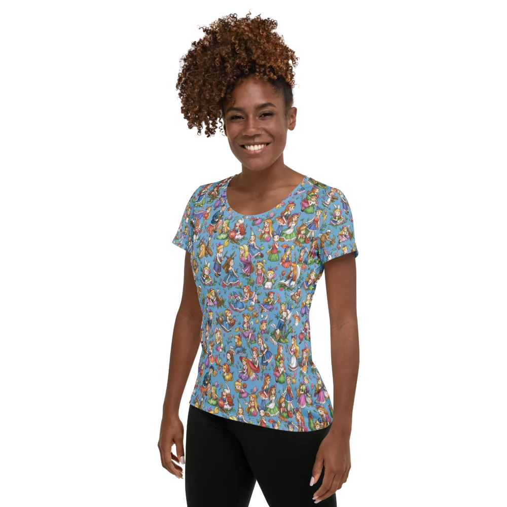 Enchanted Almanac on Women's Athletic T-Shirt — Left