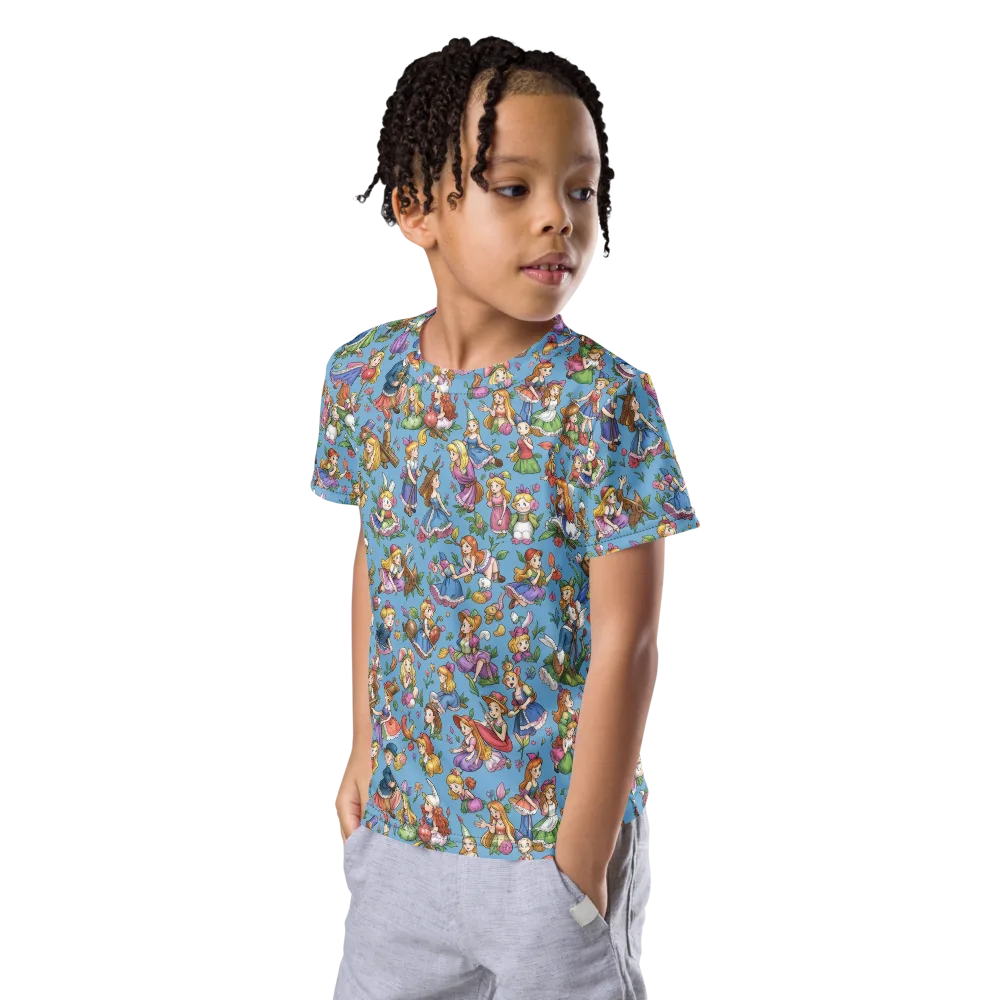 Enchanted Almanac on Kids Crew Neck T-Shirt — Left Front