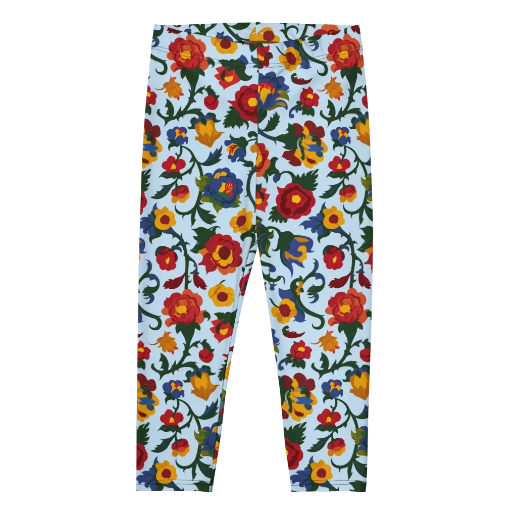 Brocade Bloom on Capri Leggings — Front