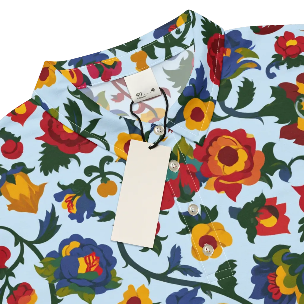 Brocade Bloom on Men's Slim Fit Polo Shirt — Product details