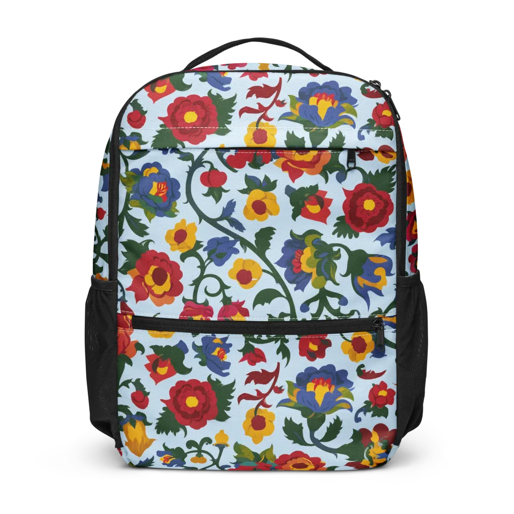 Brocade Bloom on Utility Backpack — Front
