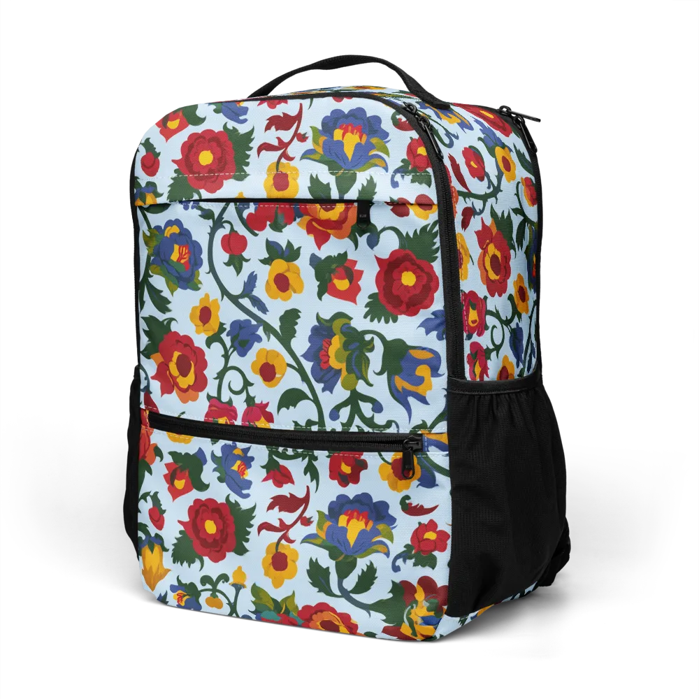 Brocade Bloom on Utility Backpack — Left Front
