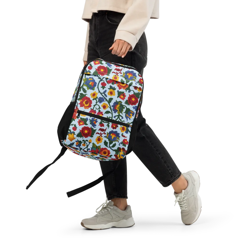 Brocade Bloom on Utility Backpack — Front