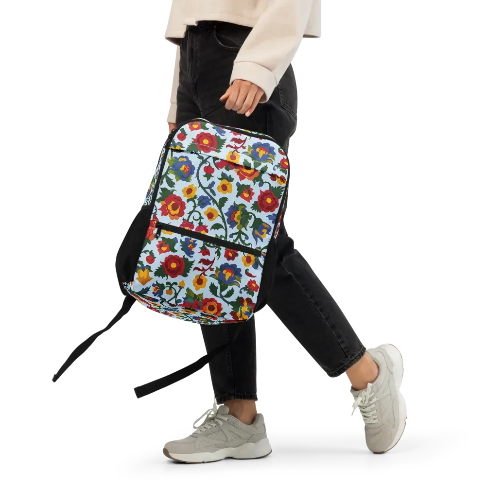 Brocade Bloom on Utility Backpack — Front