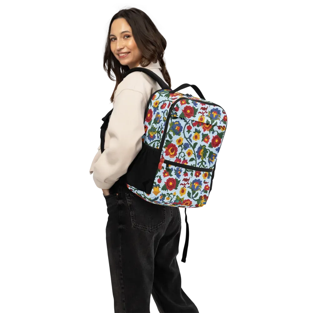 Brocade Bloom on Utility Backpack — Back