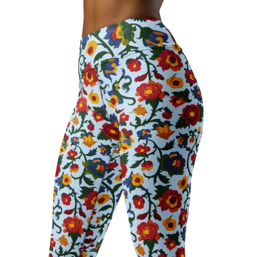 Brocade Bloom on a Yoga Leggings