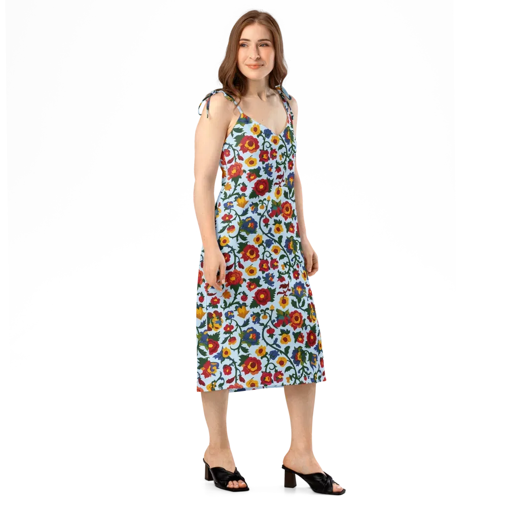 Brocade Bloom on Slip Dress — Right Front