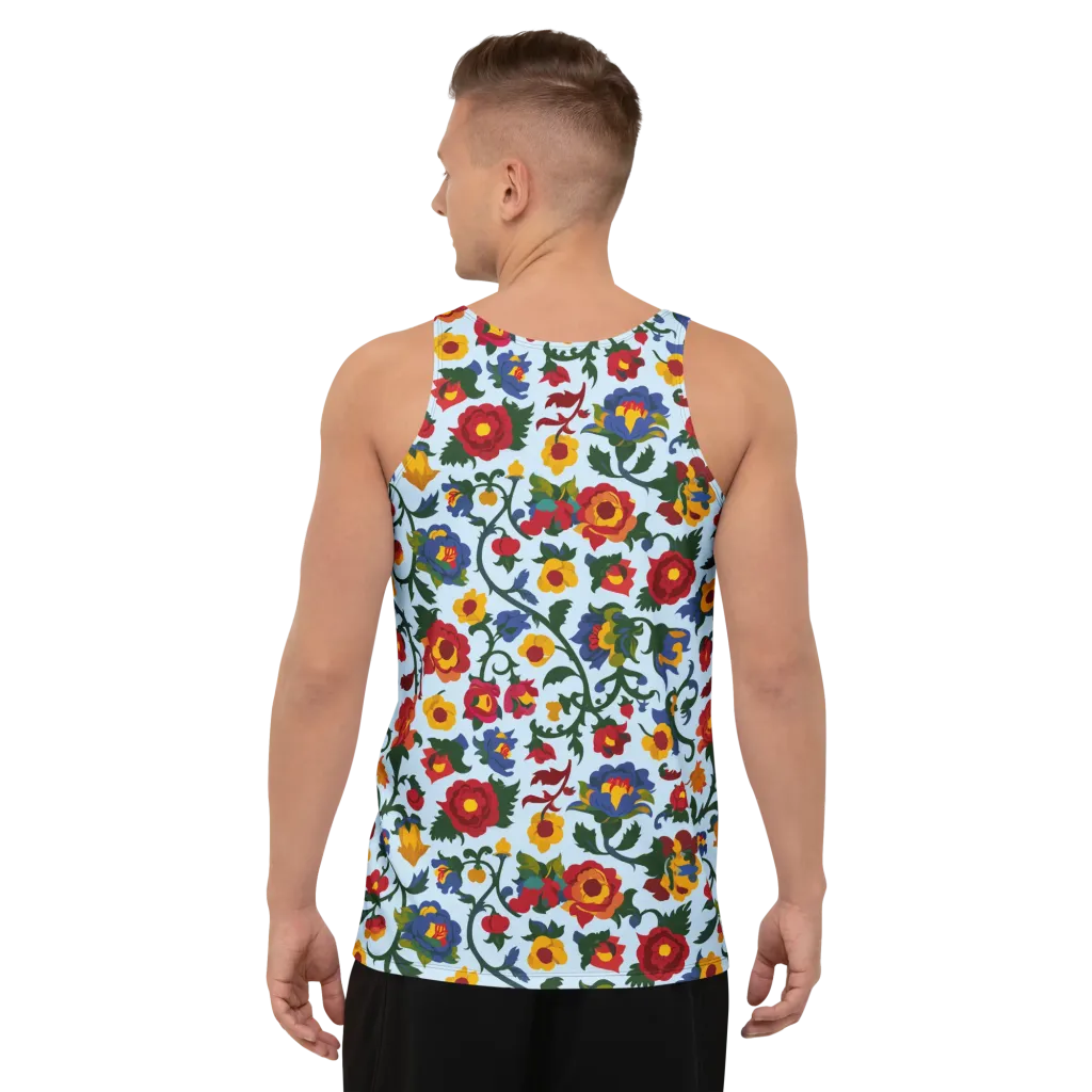 Brocade Bloom on Men's Tank Top — Back