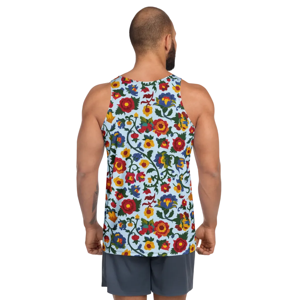 Brocade Bloom on Men's Tank Top — Back