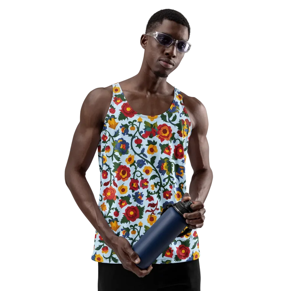 Brocade Bloom on Men's Tank Top — Front