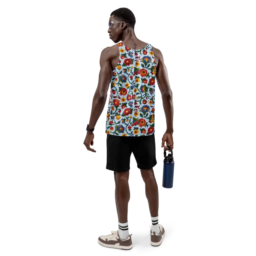 Brocade Bloom on Men's Tank Top — Back