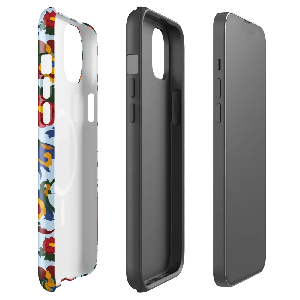Brocade Bloom on MagSafe Tough Case for iPhone® — Front