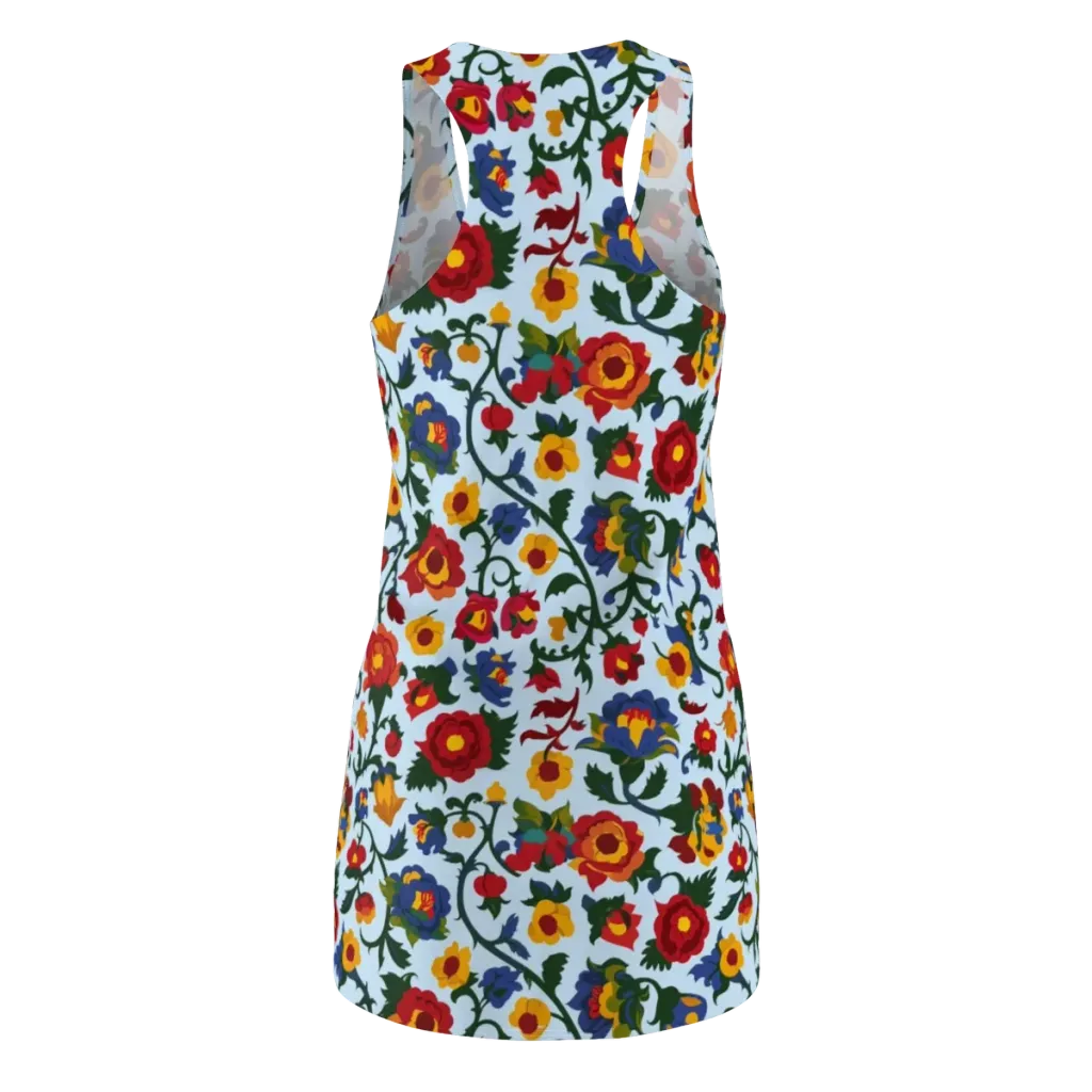 Brocade Bloom on Racerback Dress — Back