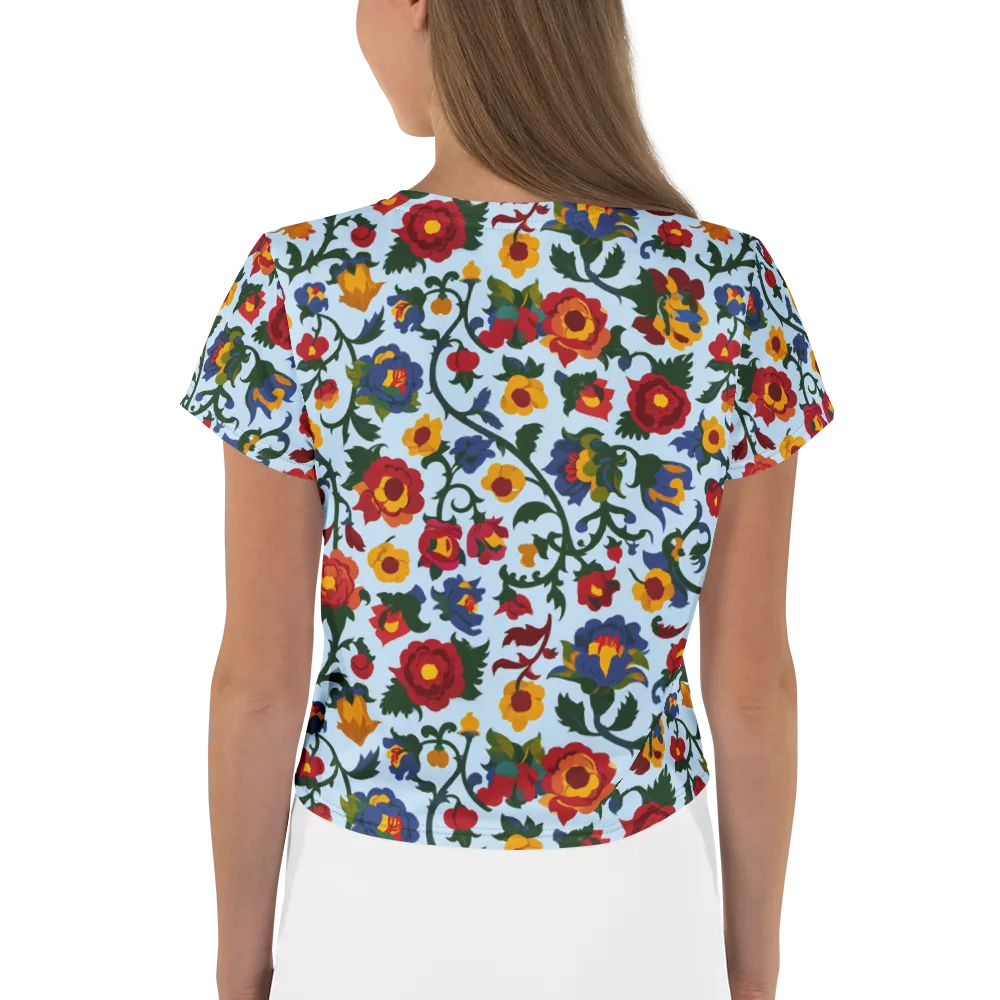 Brocade Bloom on Crop Tee — Back