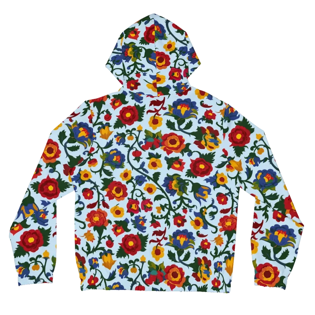 Brocade Bloom on Women's Full-Zip Hoodie — Back