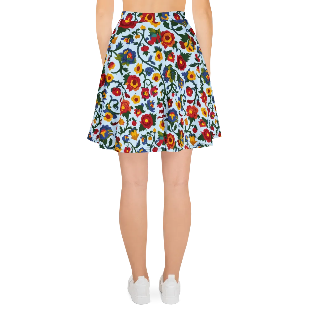 Brocade Bloom on Skater Skirt — Back