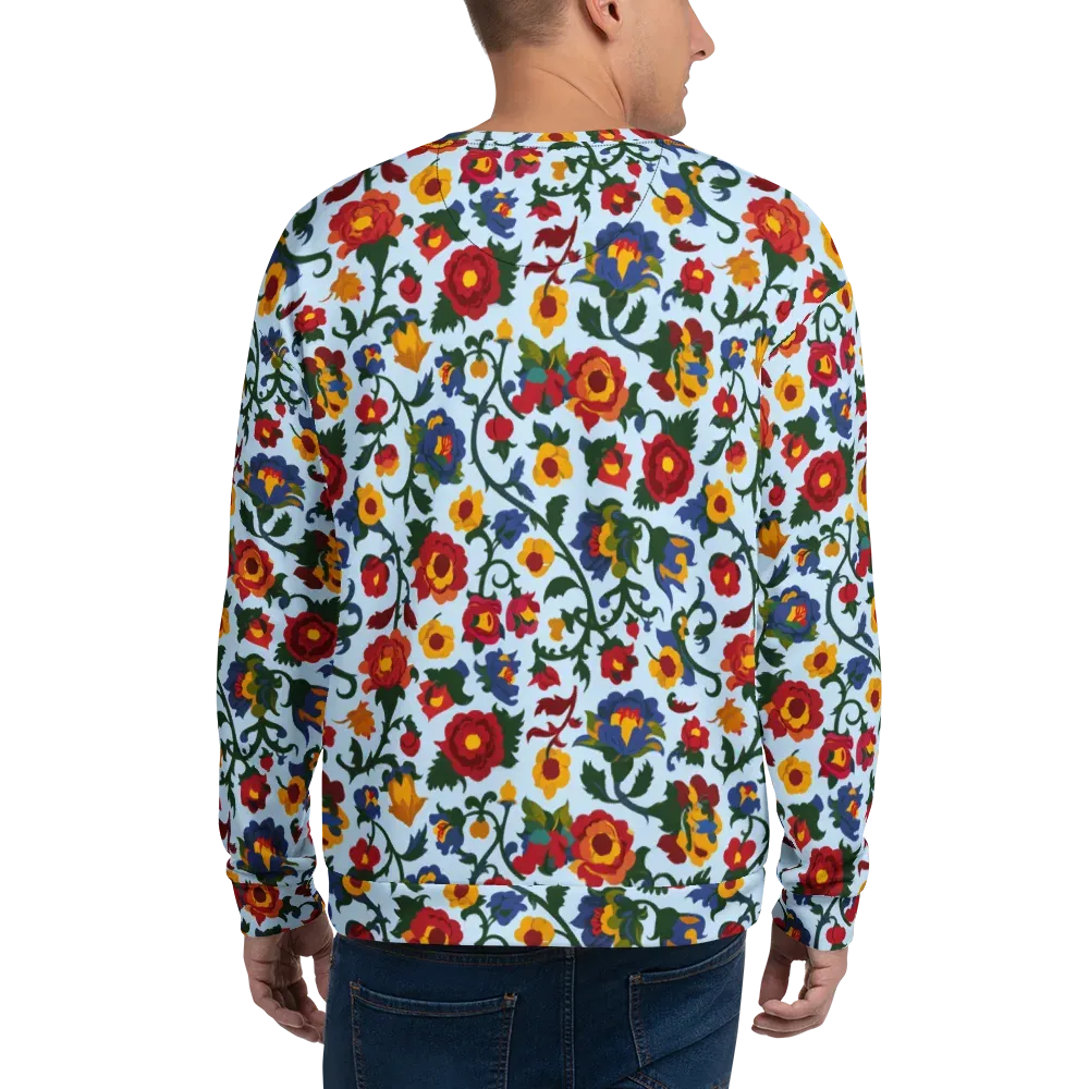 Brocade Bloom on Sweatshirt — Back