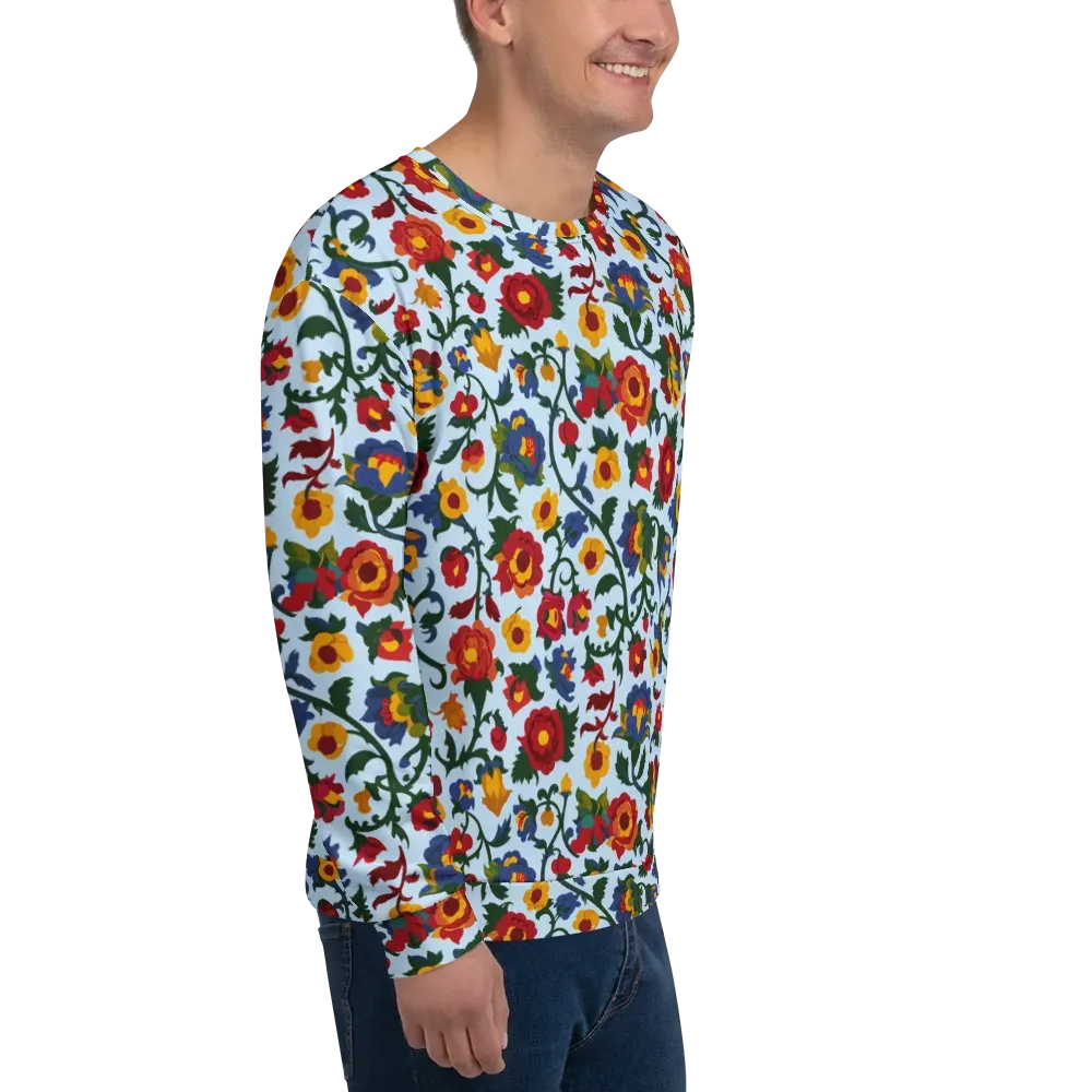 Brocade Bloom on Sweatshirt — Right Front