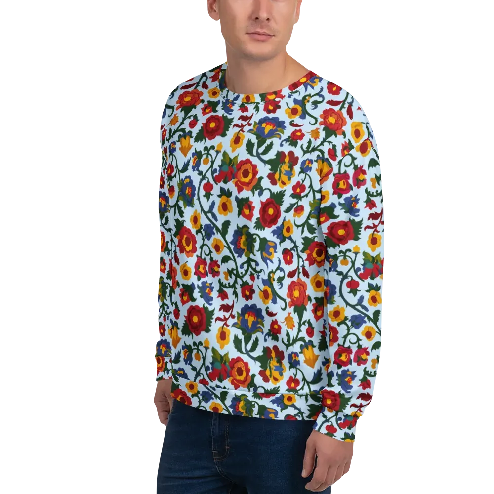 Brocade Bloom on Sweatshirt — Left Front