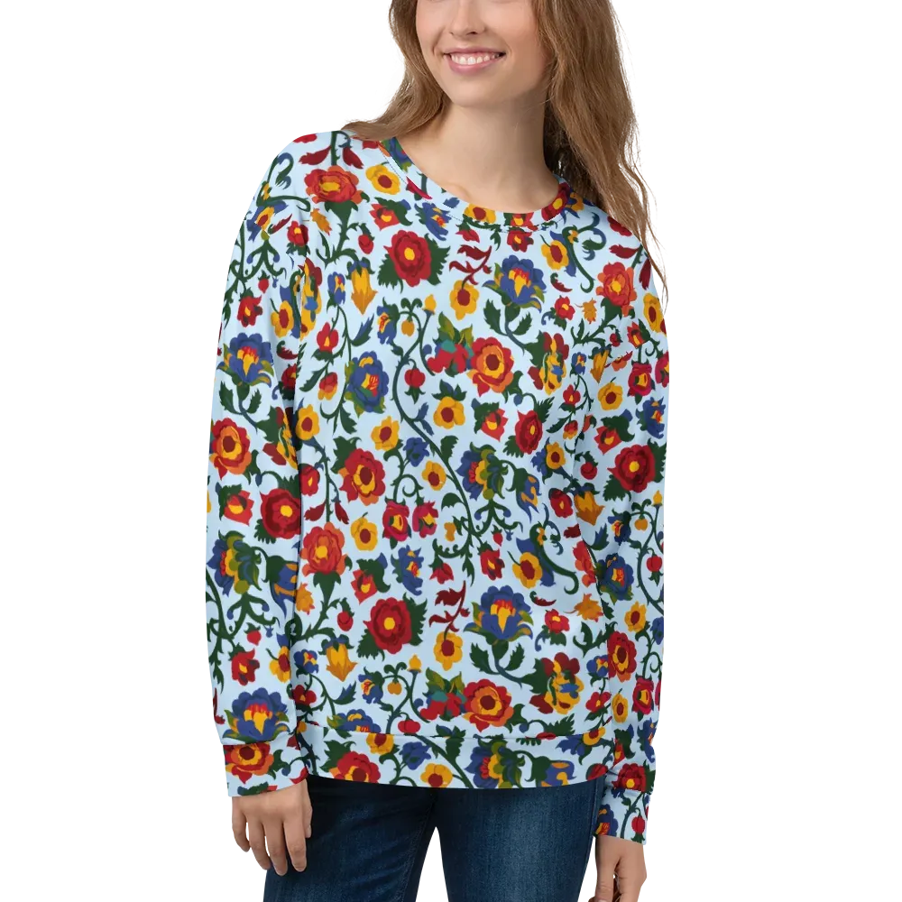 Brocade Bloom on Sweatshirt — Front