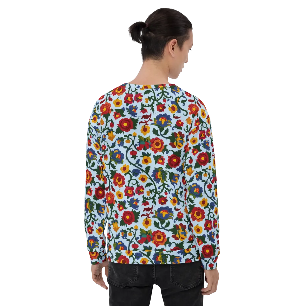 Brocade Bloom on Sweatshirt — Back