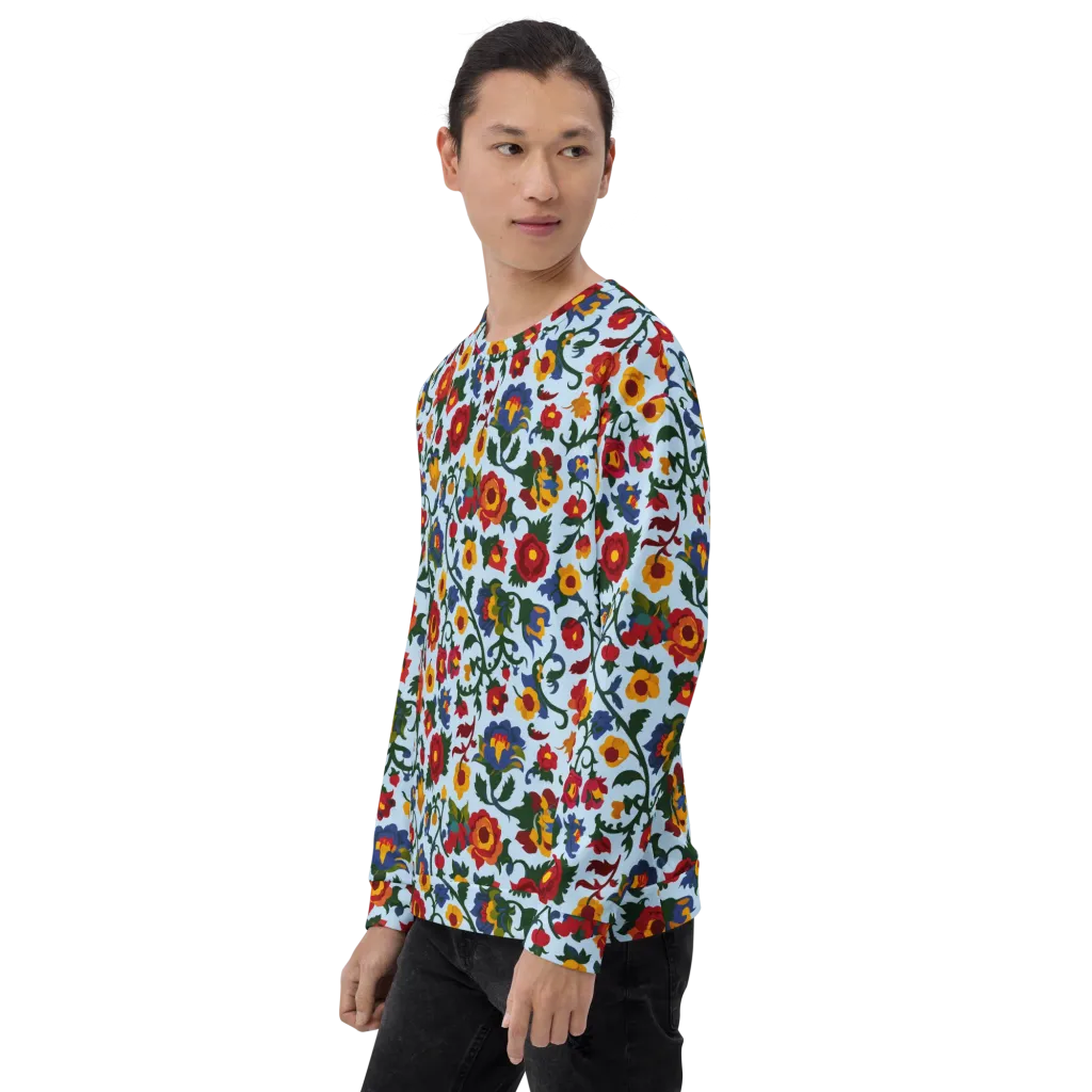 Brocade Bloom on Sweatshirt — Left Front