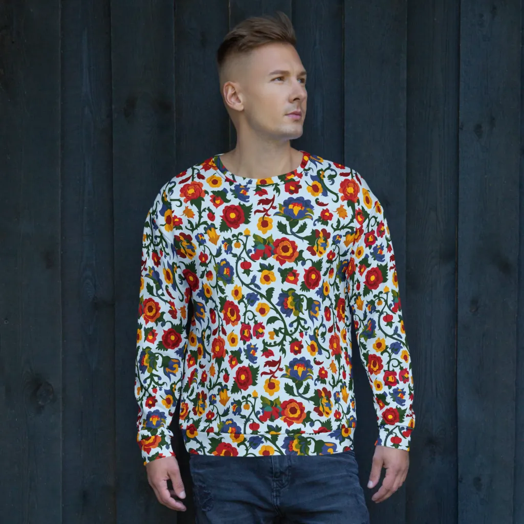 Brocade Bloom on Sweatshirt — Front