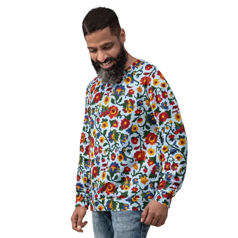 Brocade Bloom on Sweatshirt — Left Front