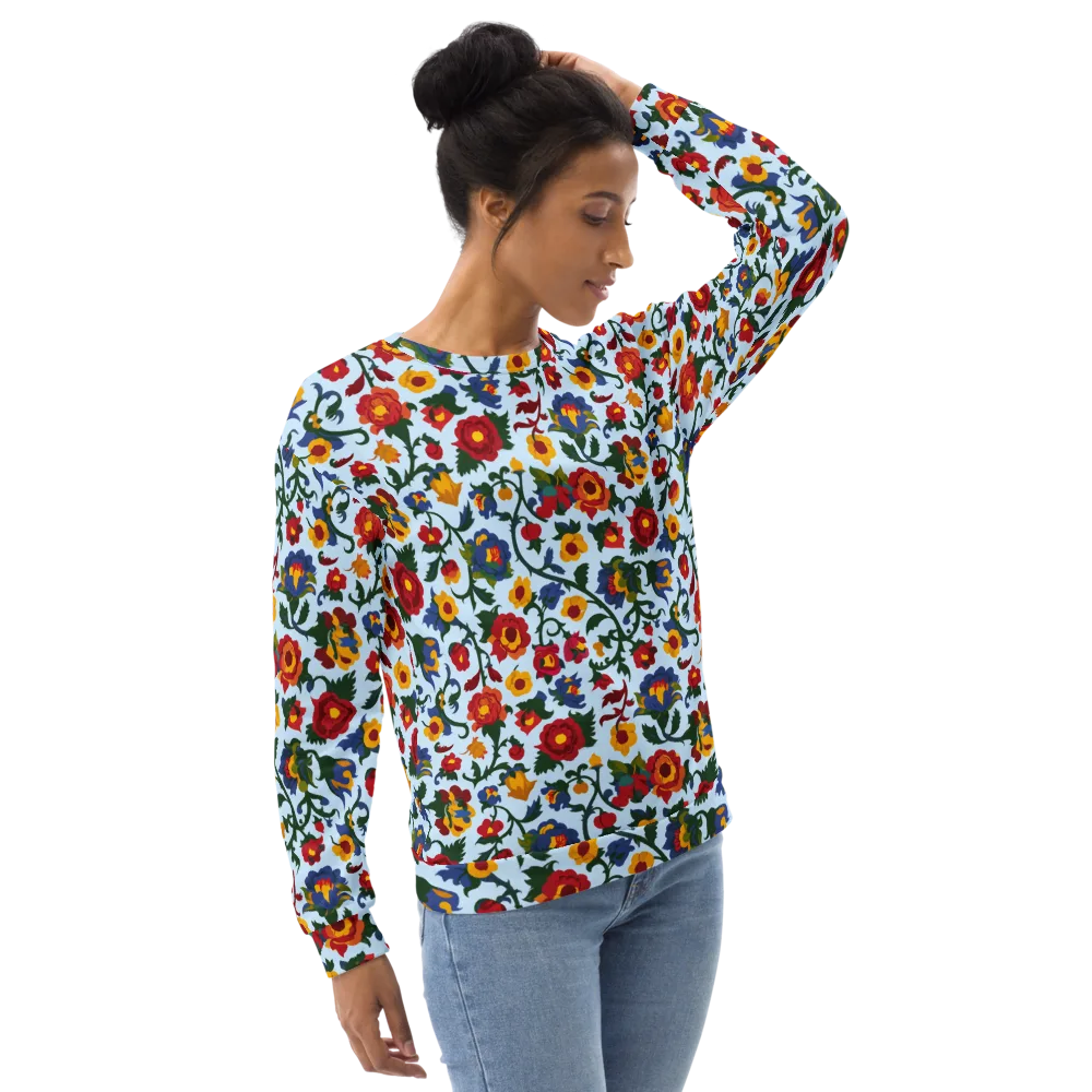 Brocade Bloom on Sweatshirt — Right Front