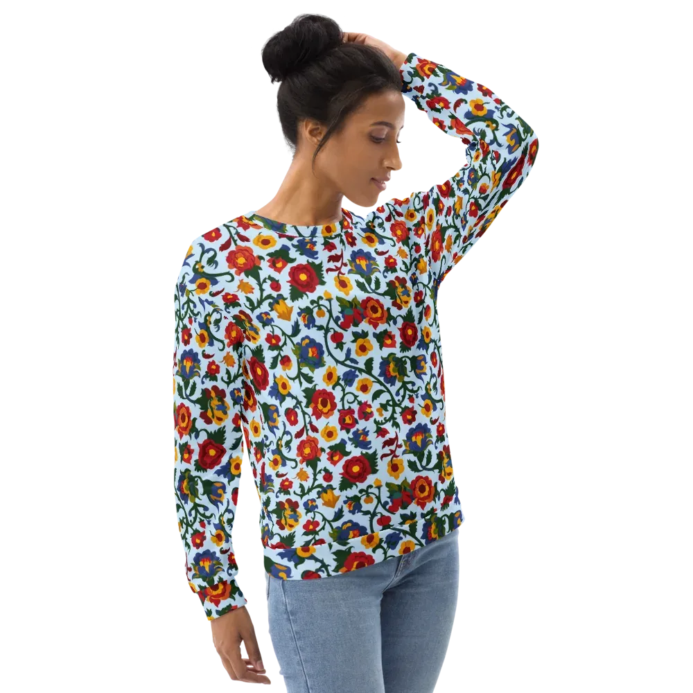 Brocade Bloom on Sweatshirt — Right Front