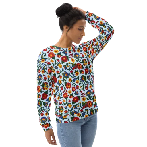 Brocade Bloom on a Sweatshirt