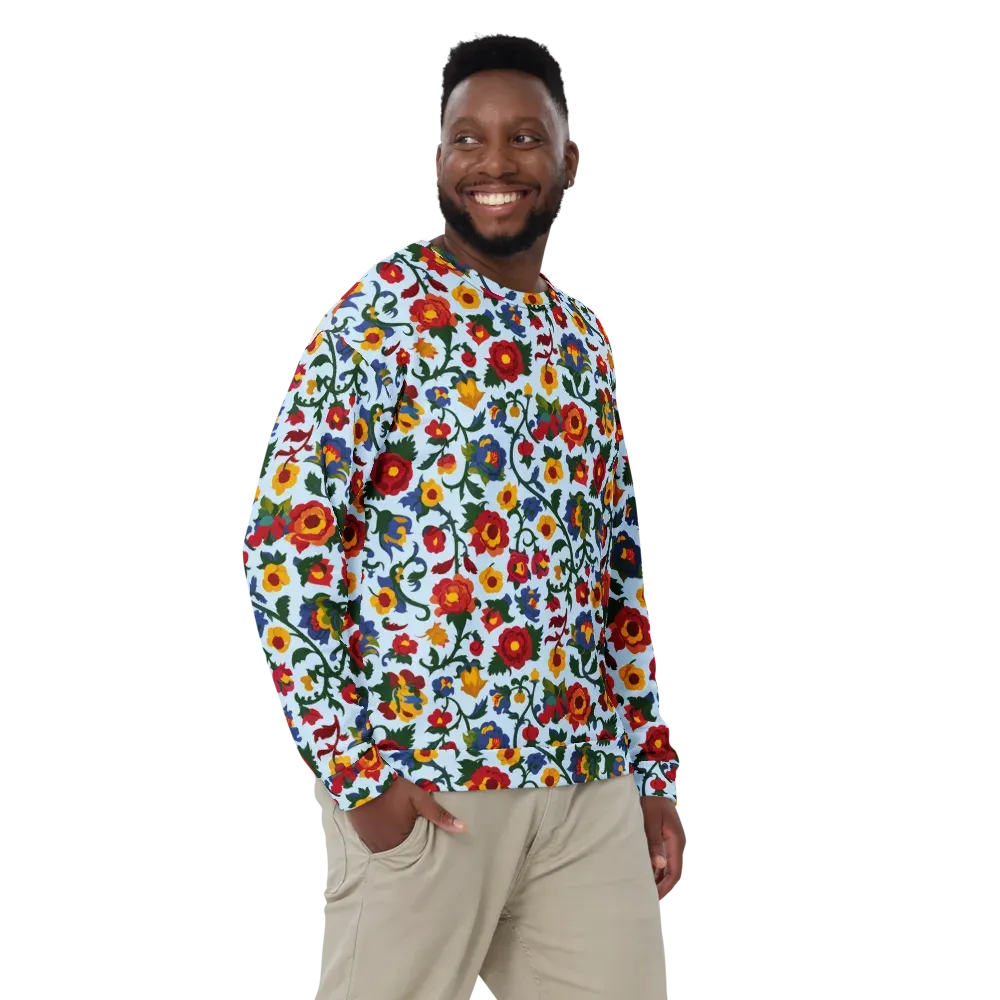 Brocade Bloom on Sweatshirt — Front