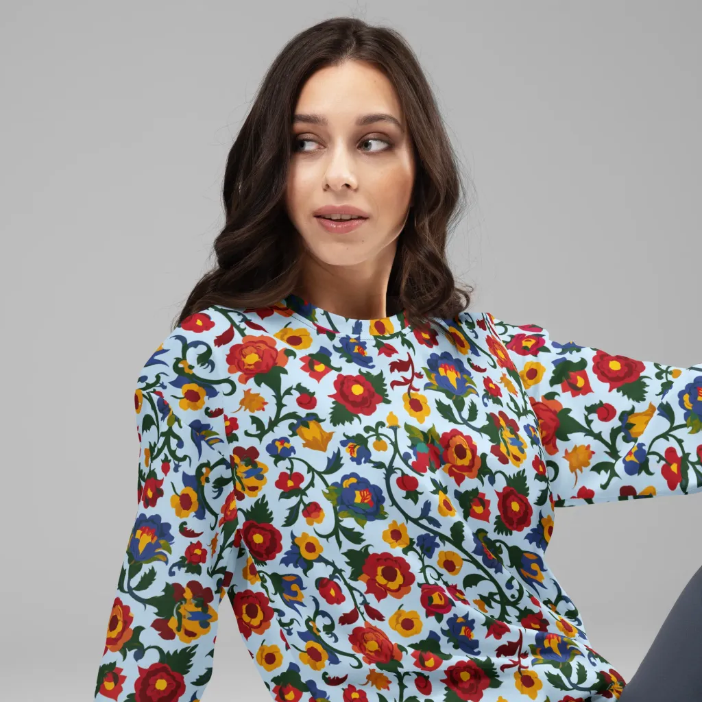 Brocade Bloom on Sweatshirt — Right Front