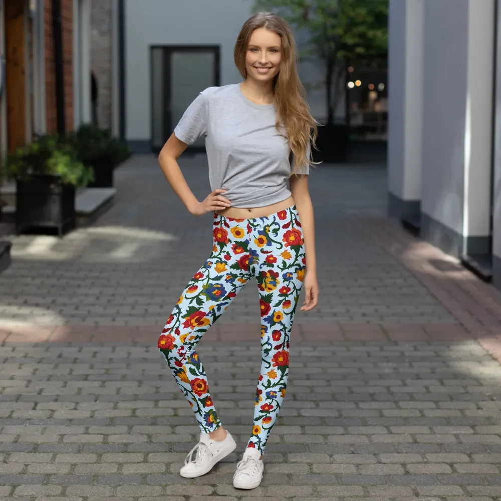Brocade Bloom on Leggings — Front