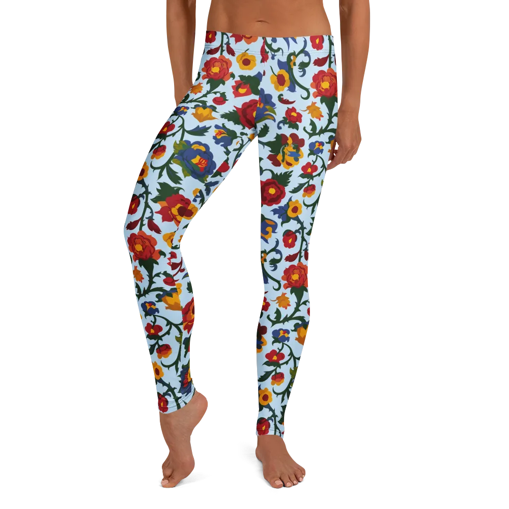 Brocade Bloom on Leggings — Front