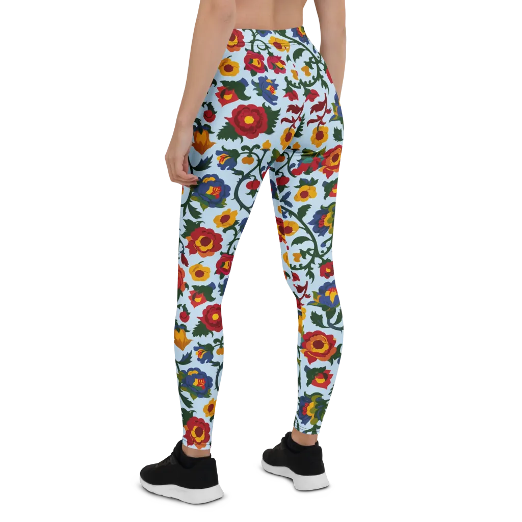 Brocade Bloom on Leggings — Back
