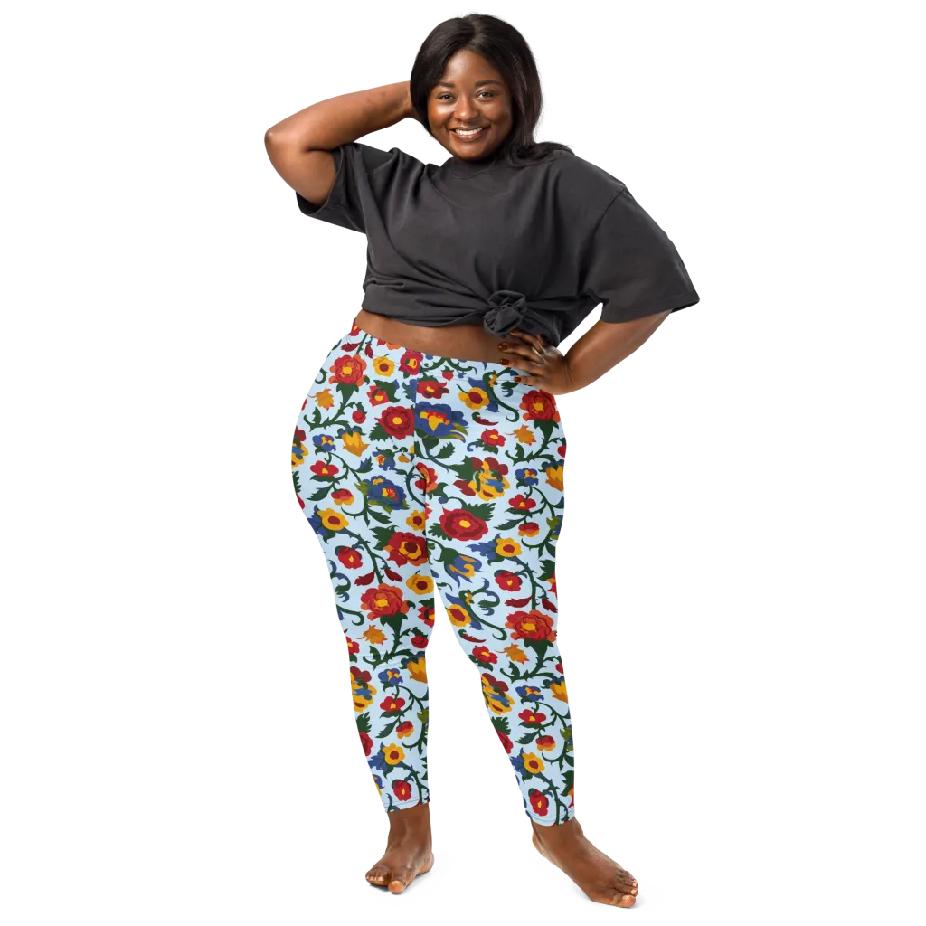 Brocade Bloom on Leggings — Front