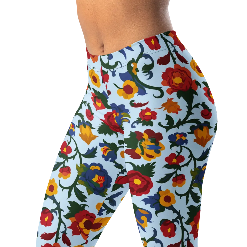Brocade Bloom on Leggings — Left Front
