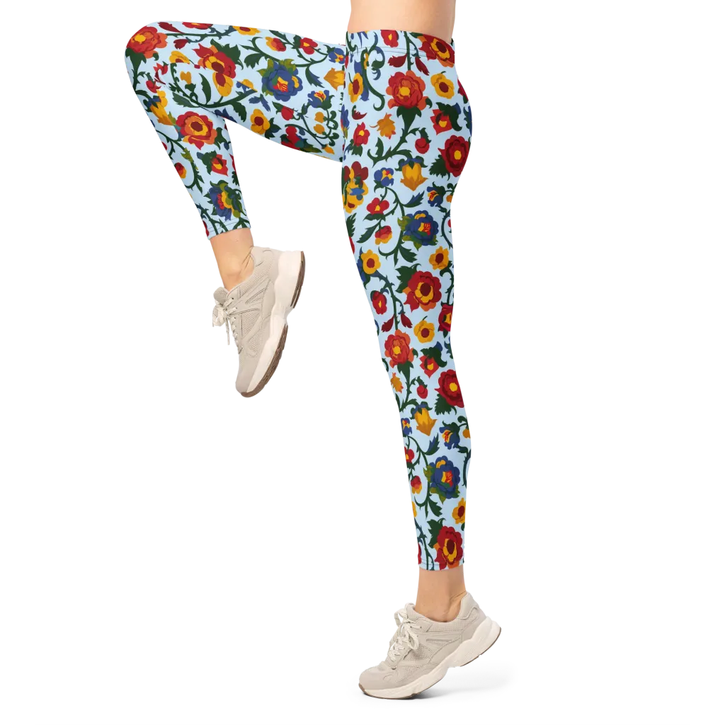 Brocade Bloom on Leggings — Left