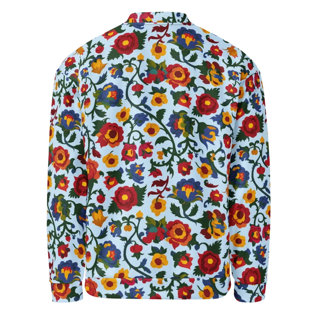 Brocade Bloom on Bomber Jacket — Back