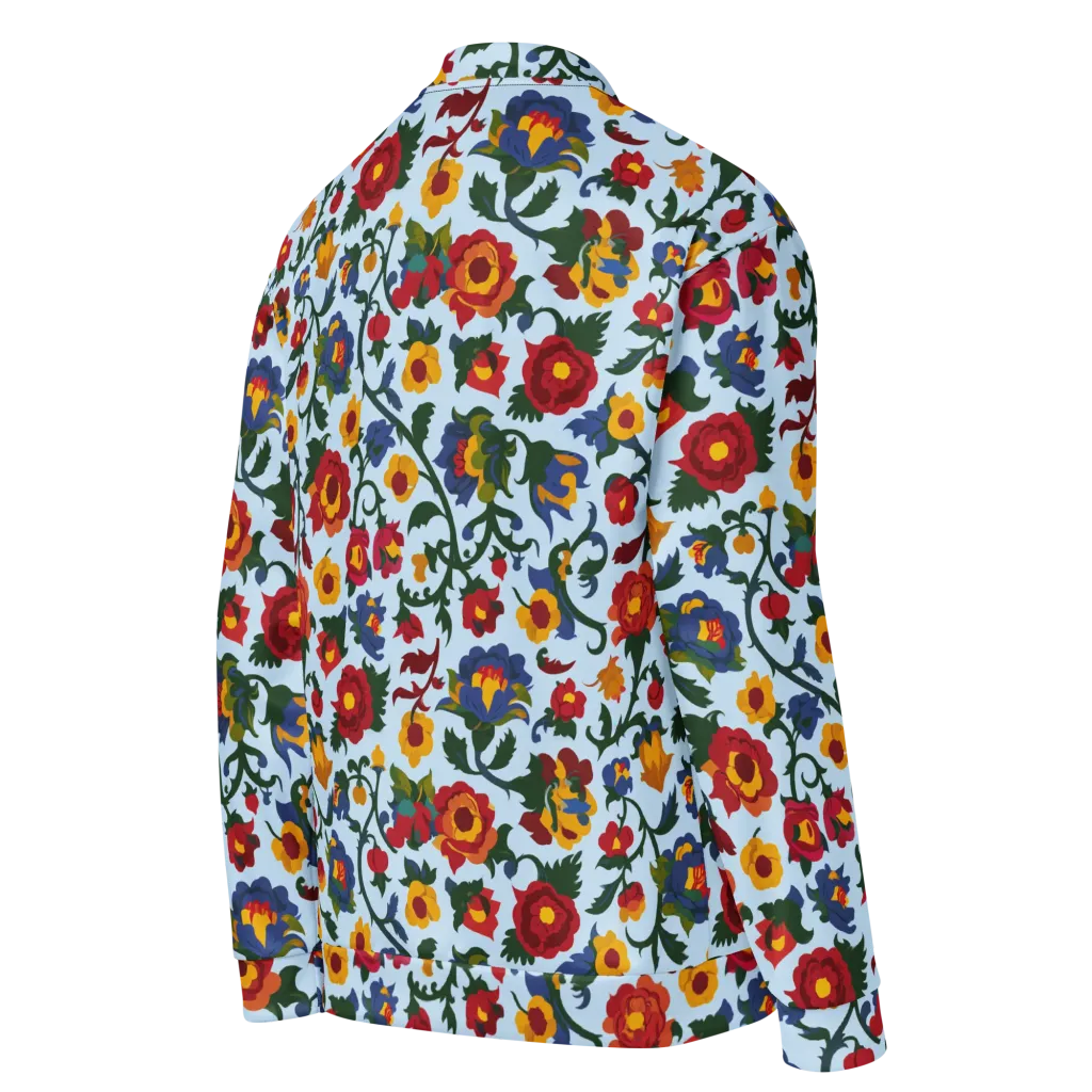 Brocade Bloom on Bomber Jacket — Right Back