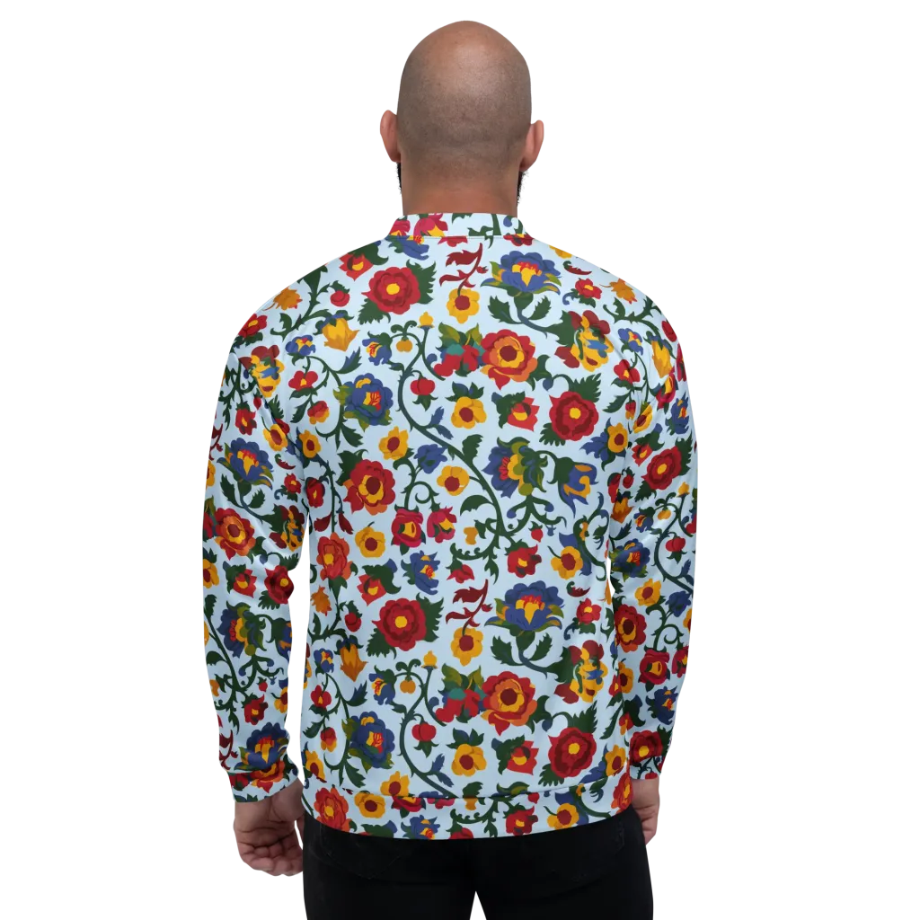 Brocade Bloom on Bomber Jacket — Back