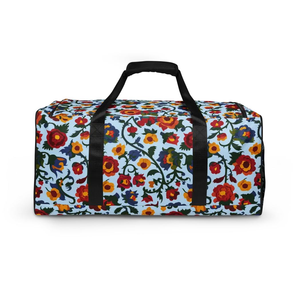Brocade Bloom on Duffle Bag — Back