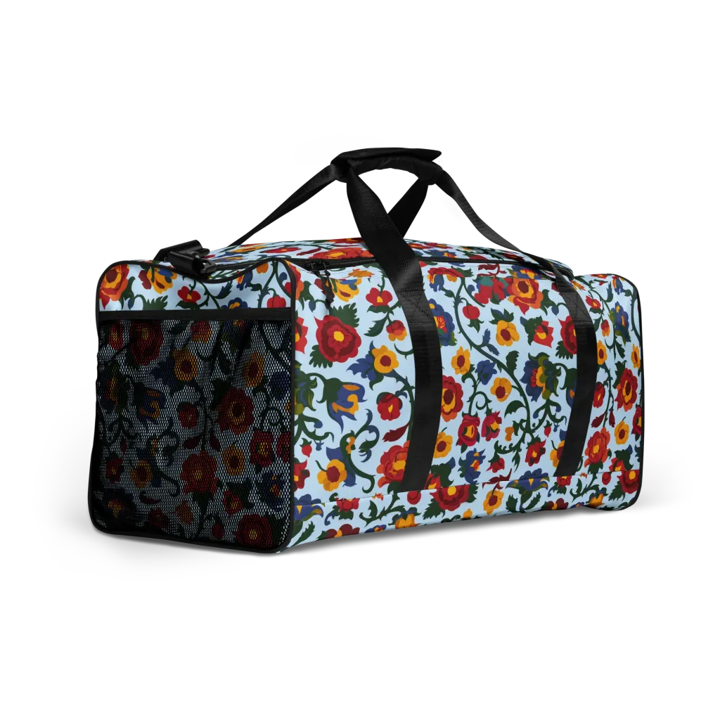 Brocade Bloom on Duffle Bag — Right Front