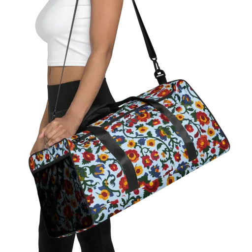 Brocade Bloom on a Duffle Bag